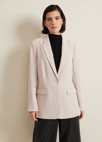 Phase Eight Elandra Neutral Tux Jackets White Canada | GNFUCV-037